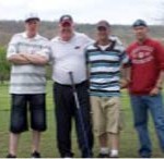 Dr. Droege (with club) coaches soldiers at the Ft Leonard Wood AUSA golf tournament.